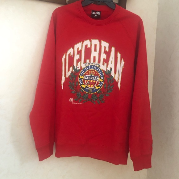 Icecream by billionaire boys club bbc graphic pullover sweatshirt size large.